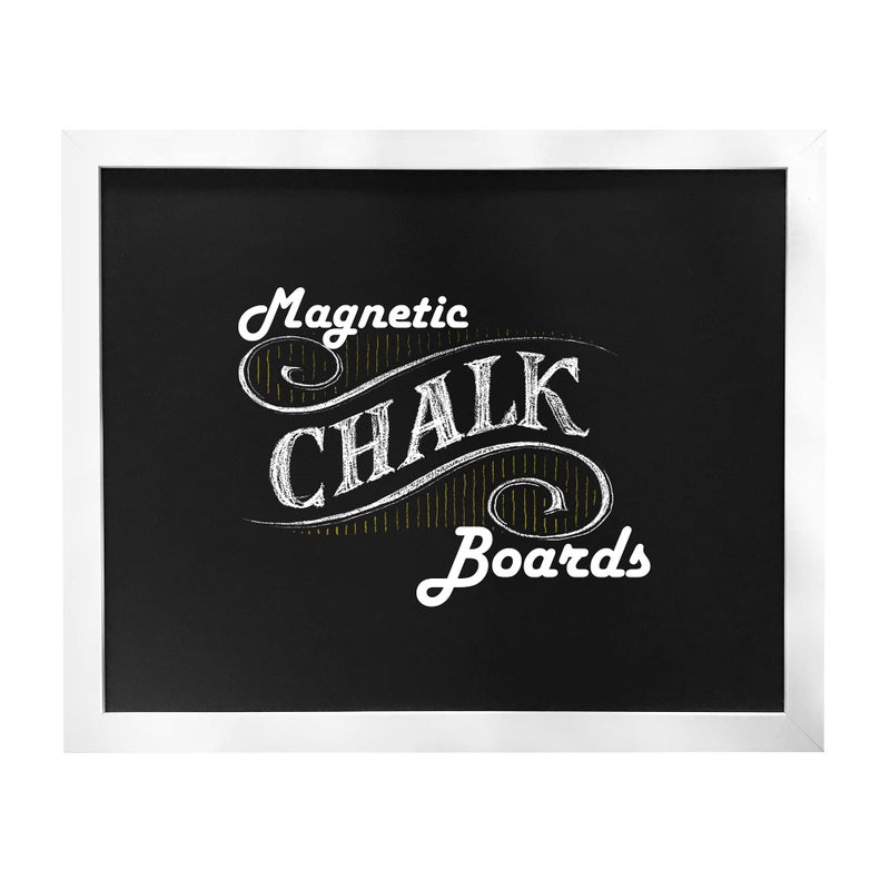 Loddie Doddie Magnetic Chalk Board - 18 x 22 in White Frame - Stain-Resistant Easy-Erase for Wall Chalkboard - Hang Photos & Notes on Magnetic Board - Interactive Kids Chalkboard for Creative Fun - Image 1
